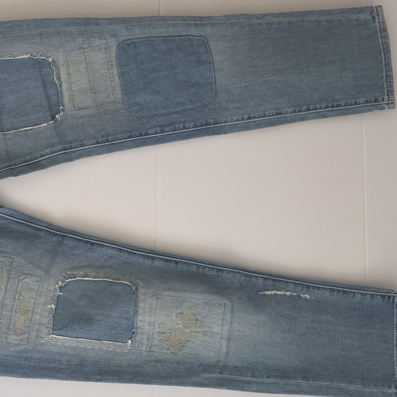 Anthropology Holding Horses boyfriend gable patches cotton distressed jeans - Picture 5 of 11